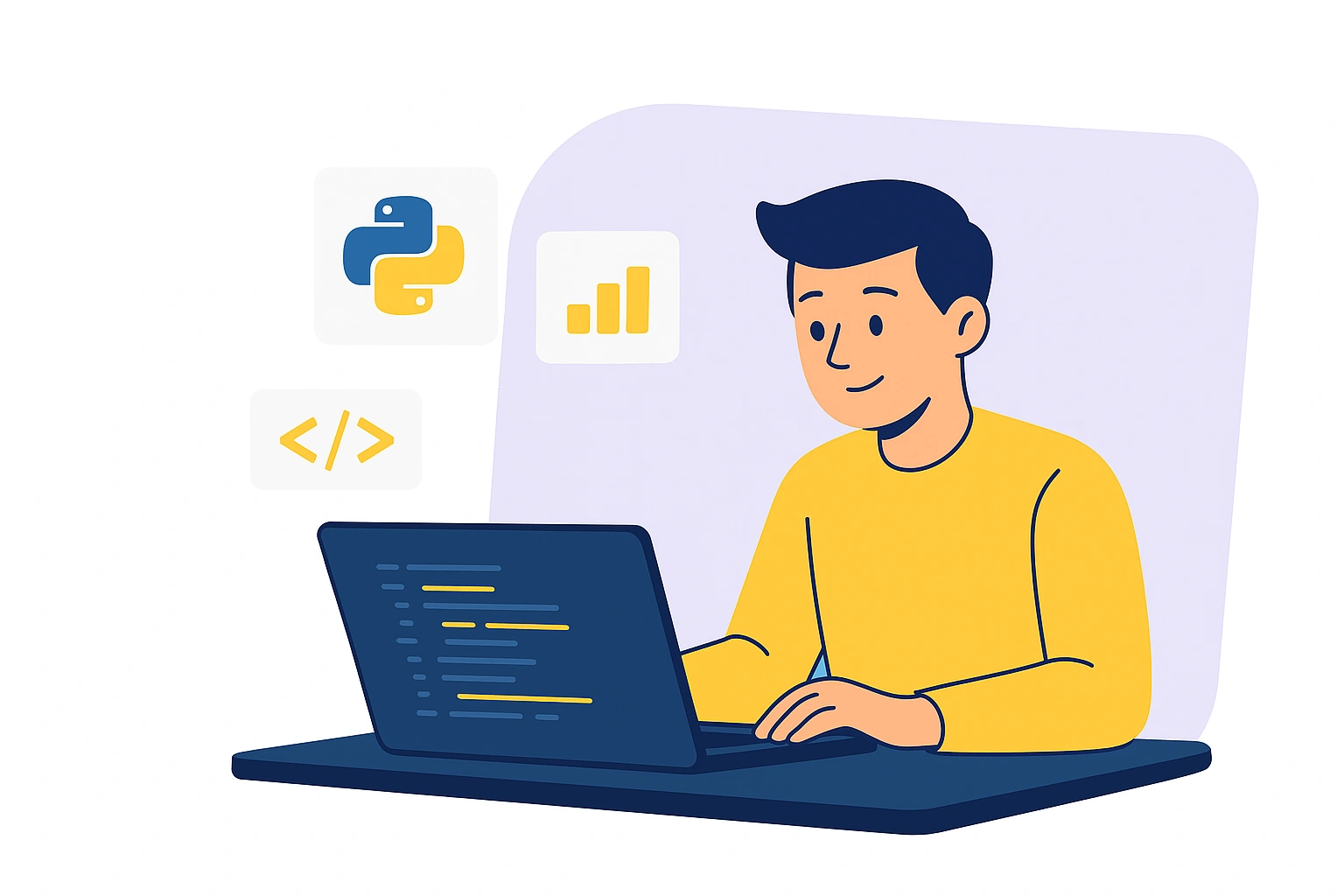 Ilustración de programación Python